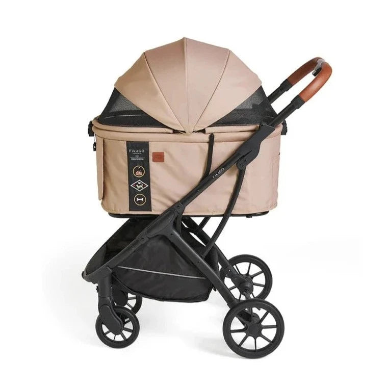 AGILE Quick Fold Pet Stroller Hygge Beige FikaGO