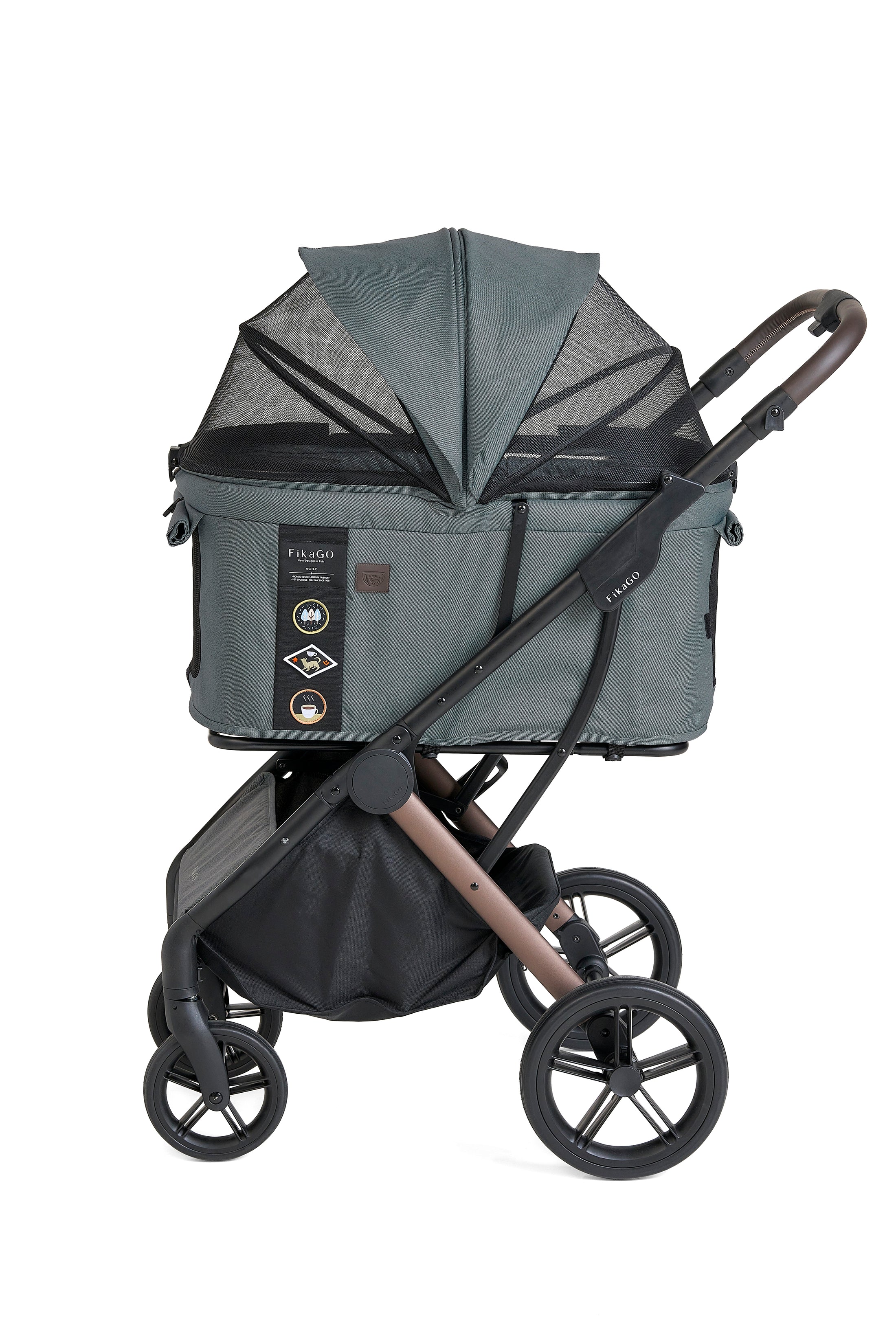 AGILE 2 | Auto Folding Medium Pet Stroller- Vintage Green