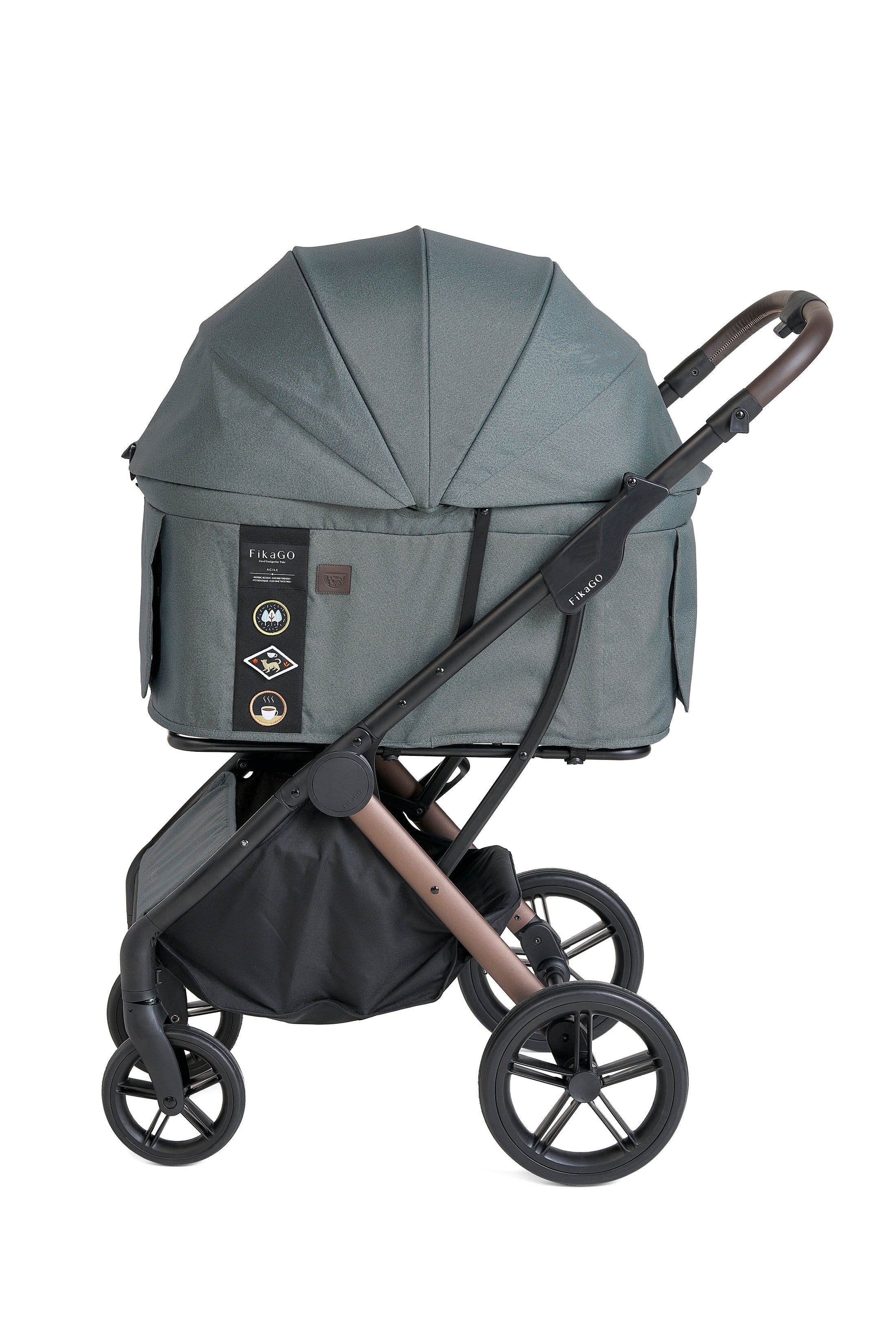 AGILE 2 | Auto Folding Medium Pet Stroller- Vintage Green