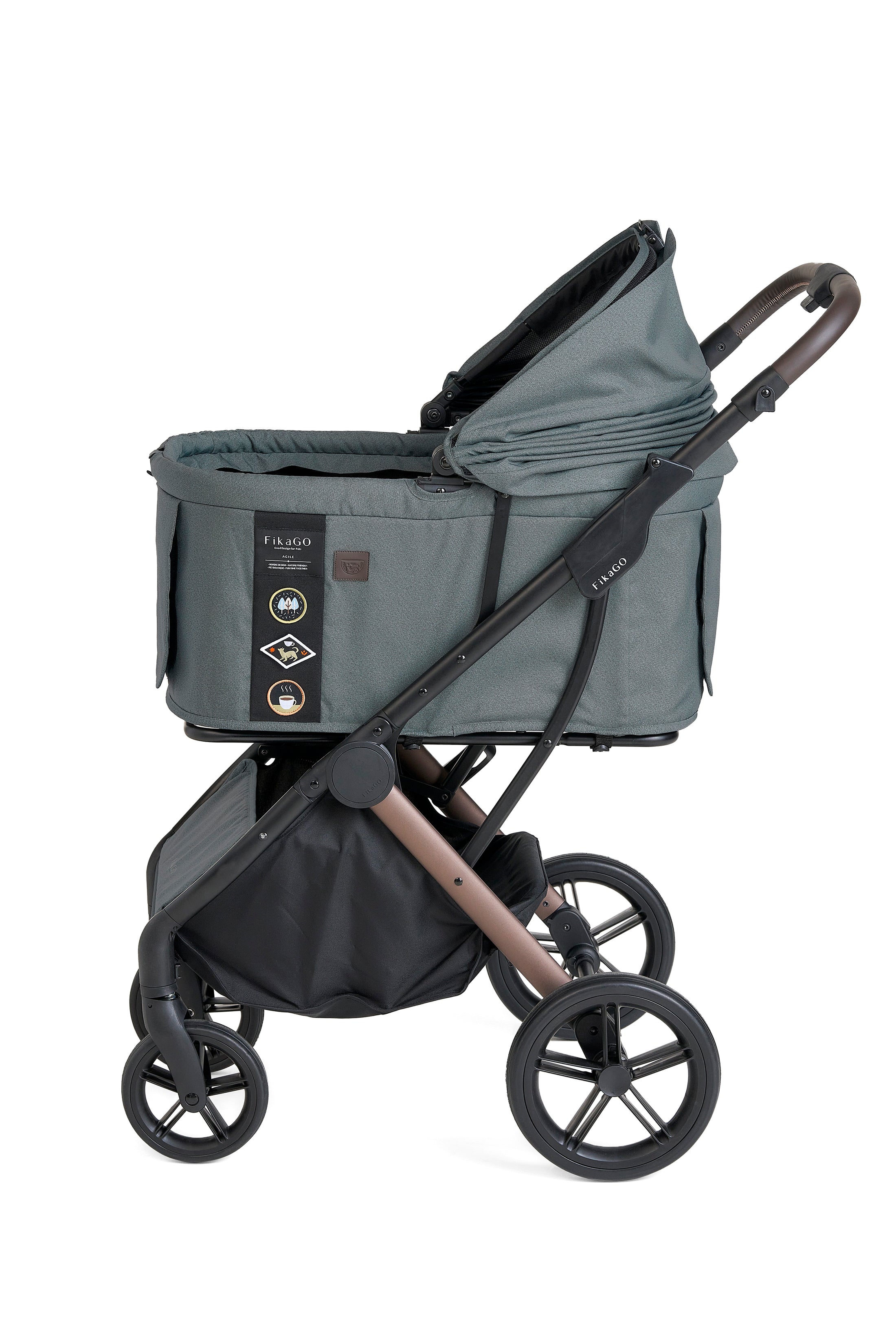 AGILE 2 | Auto Folding Medium Pet Stroller- Vintage Green