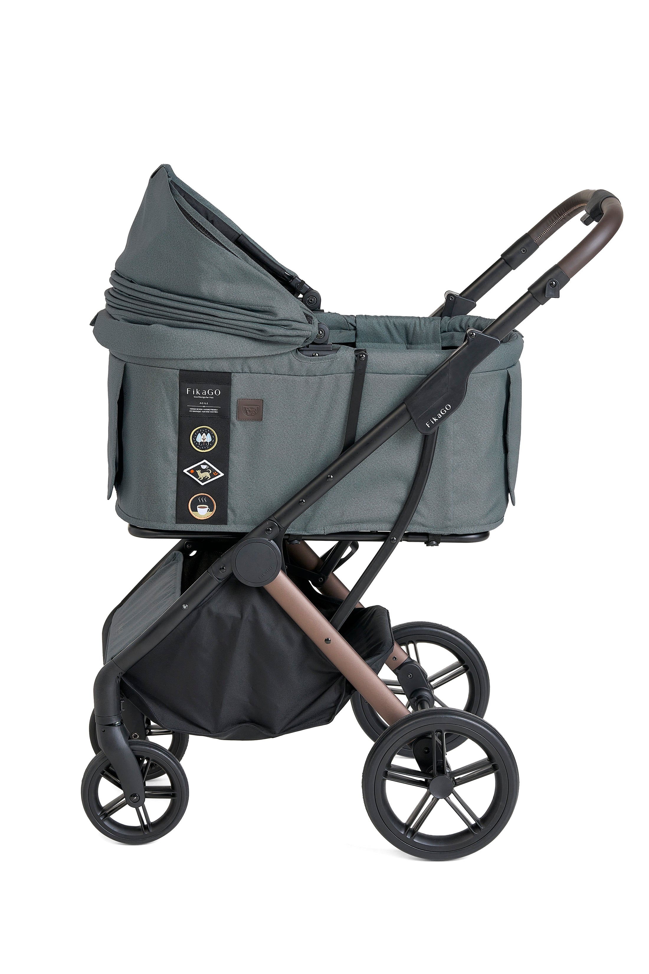 AGILE 2 | Auto Folding Medium Pet Stroller- Vintage Green