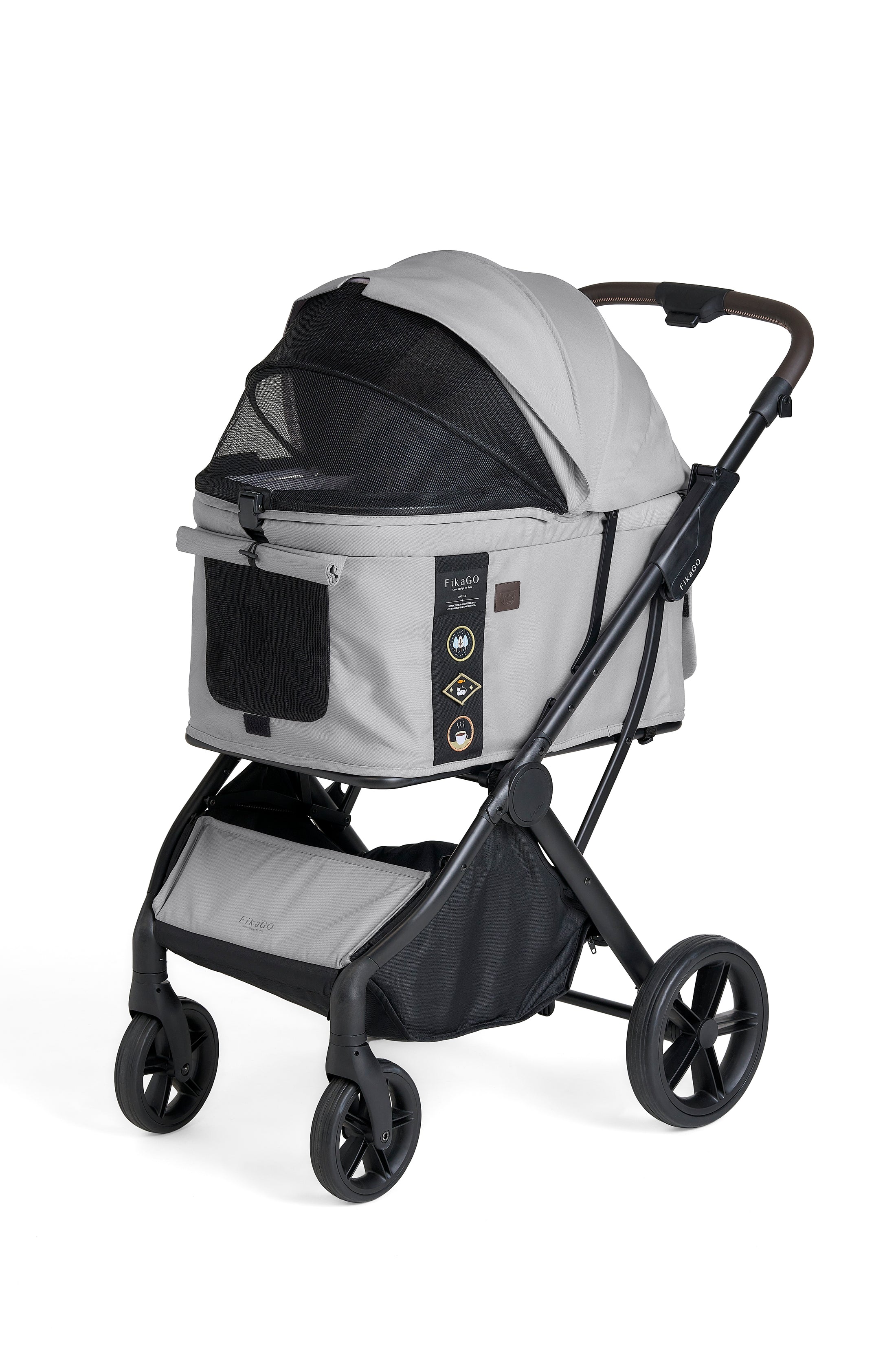 AGILE 2 | Auto Folding Medium Pet Stroller- Soft Grey