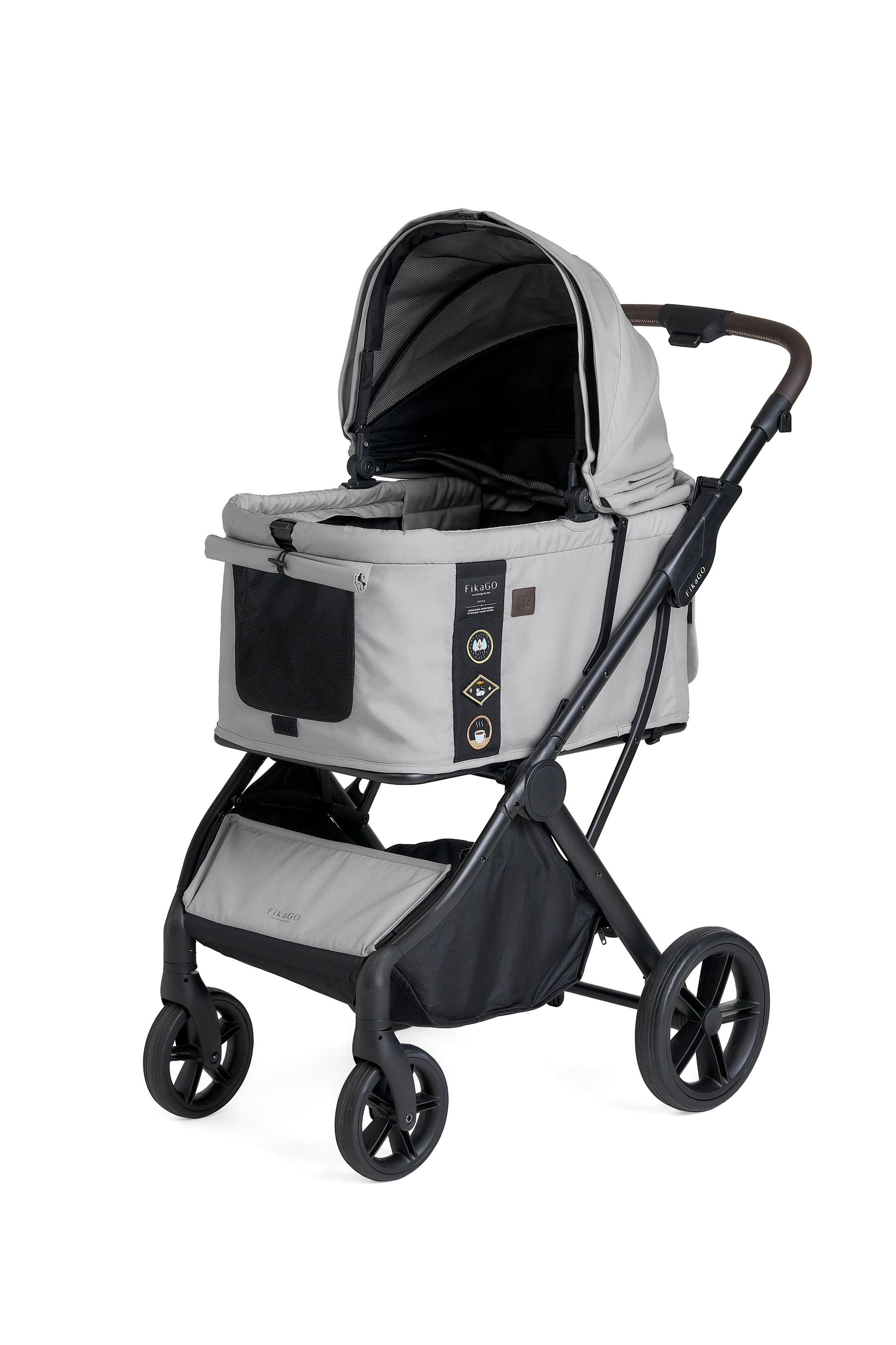 AGILE 2 | Auto Folding Medium Pet Stroller- Soft Grey