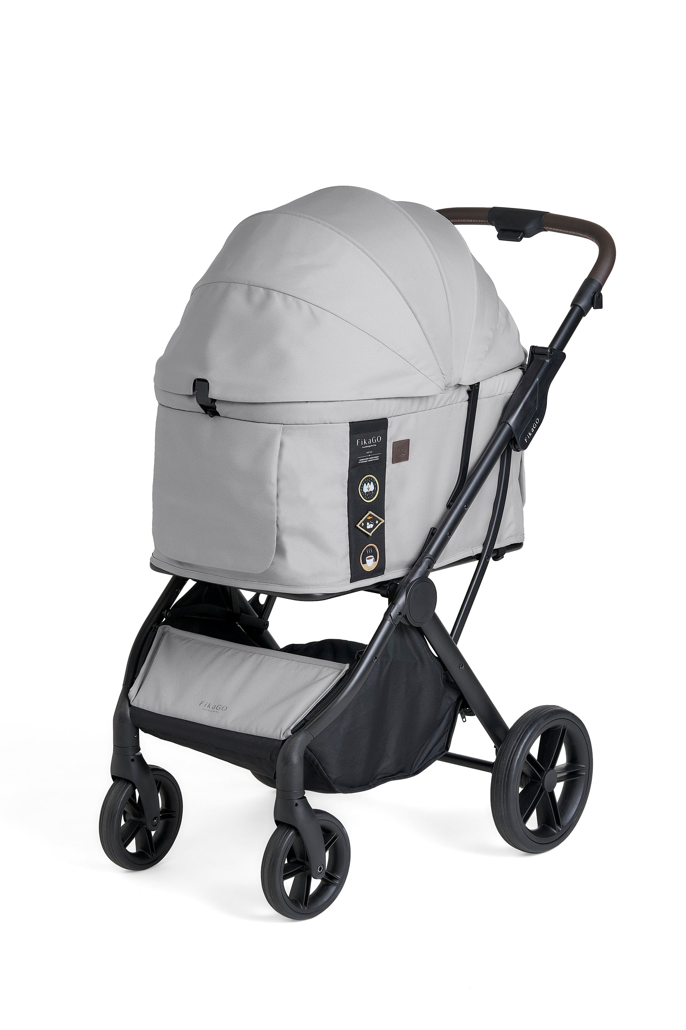 AGILE 2 | Auto Folding Medium Pet Stroller- Soft Grey