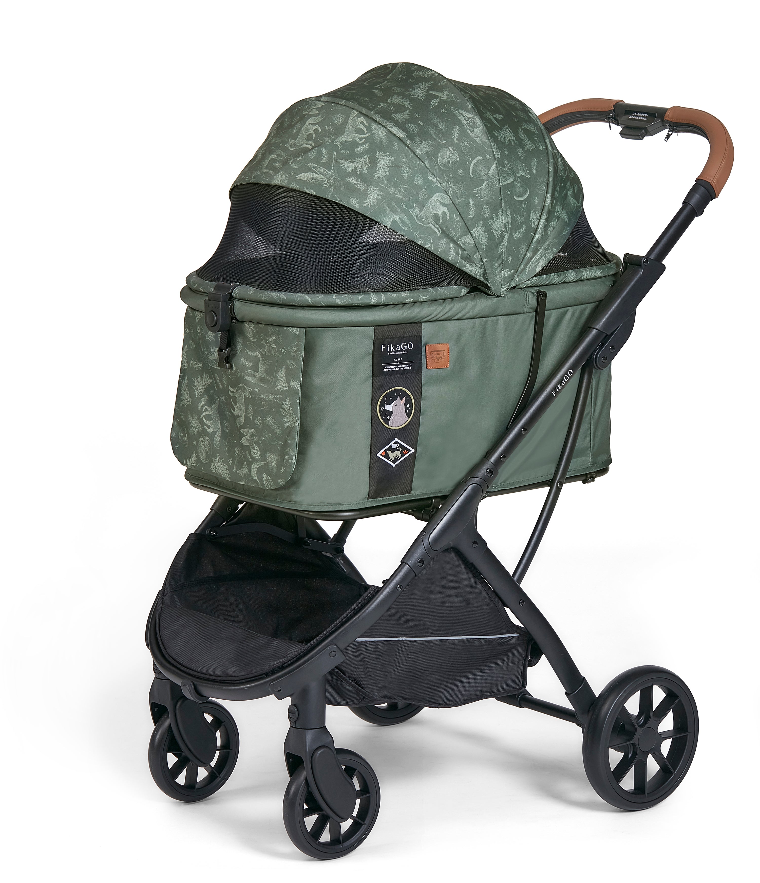 AGILE Quick Fold Pet Stroller Oslo Forest FikaGO